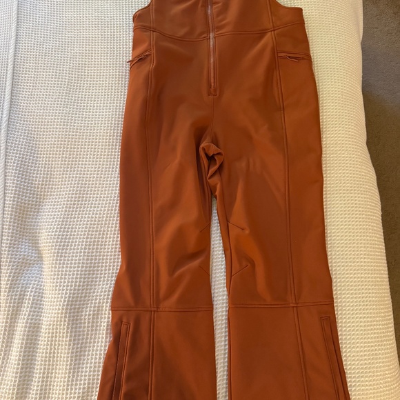 Halfdays Isabel Soft Shell Bib Pants in Discontinued Color Rust - Picture 2 of 4